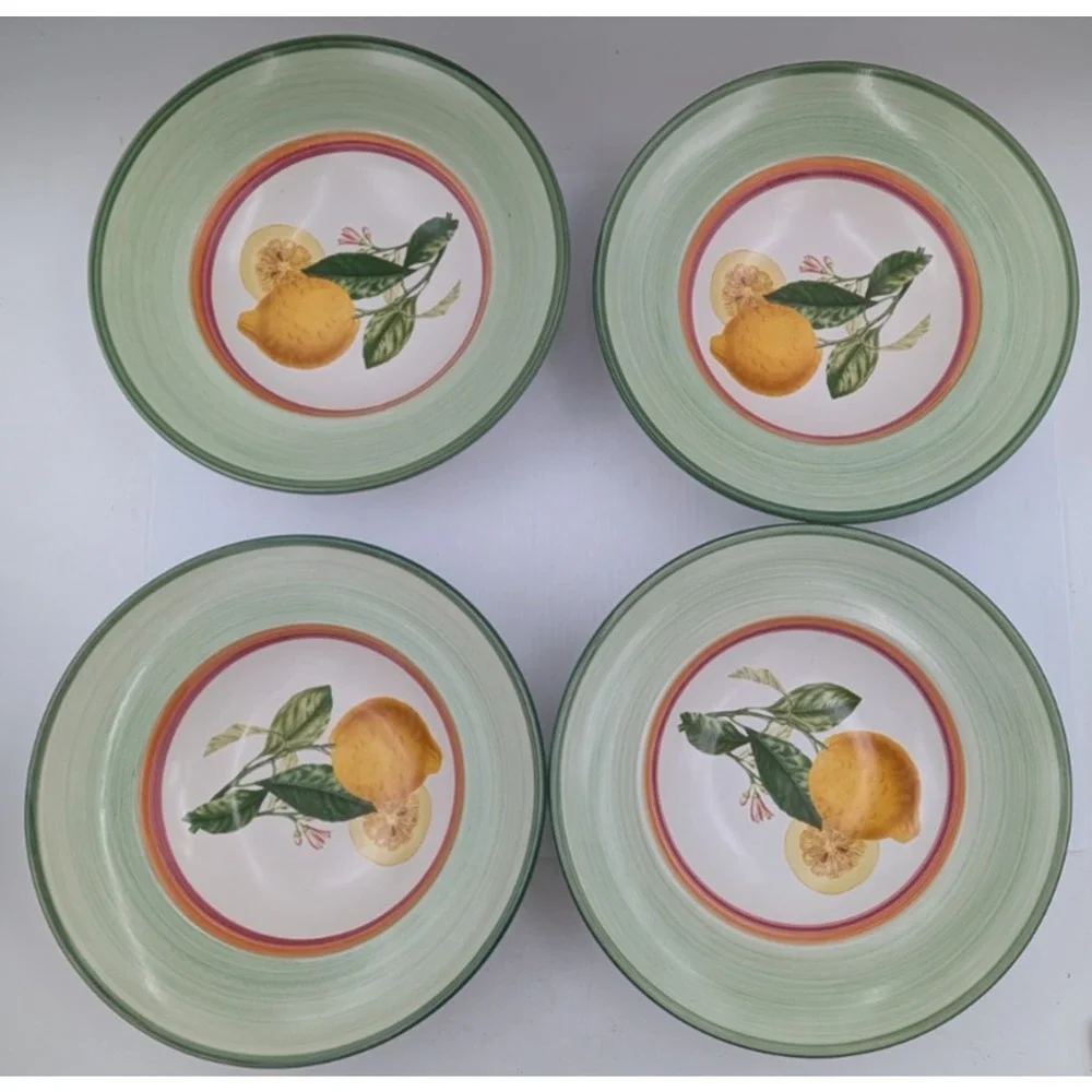 Villeroy & Boch French Country Rimmed Large Pasta Soup Bowl set of 4 11.75